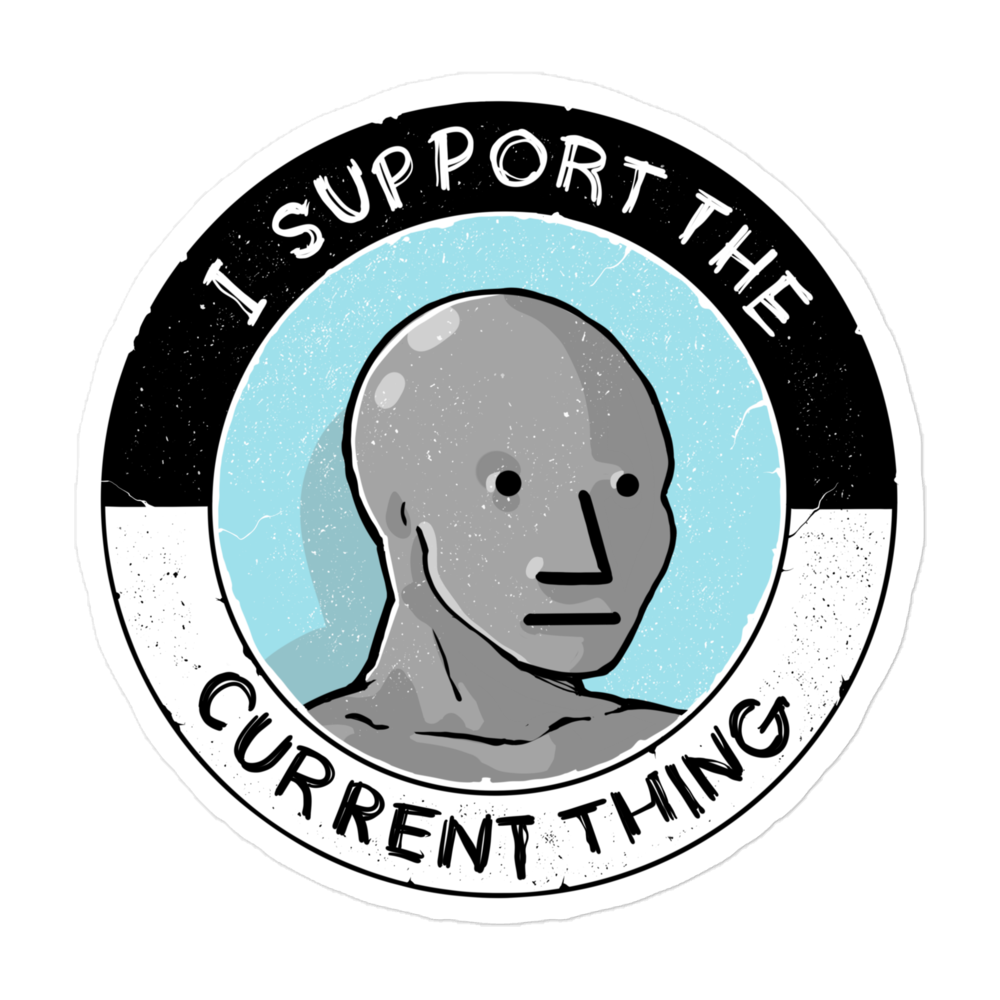 Keep Current Sticker I Support The Current Thing - Bubble-free stickers